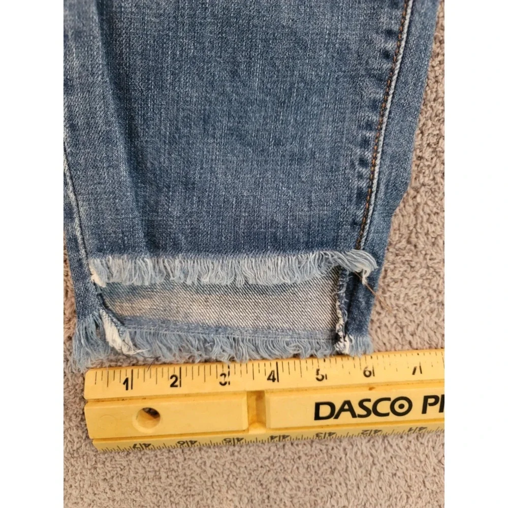 Cello Women's Ankle Skinny Jeans Size 9 Blue Distressed‎ Ripped 100% Cotton